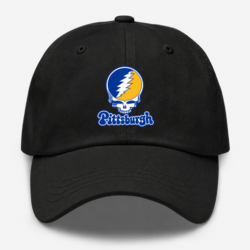 Pittsburgh Stealie Premium Unisex Dad Hat — Design: Pittsburgh University of — Black