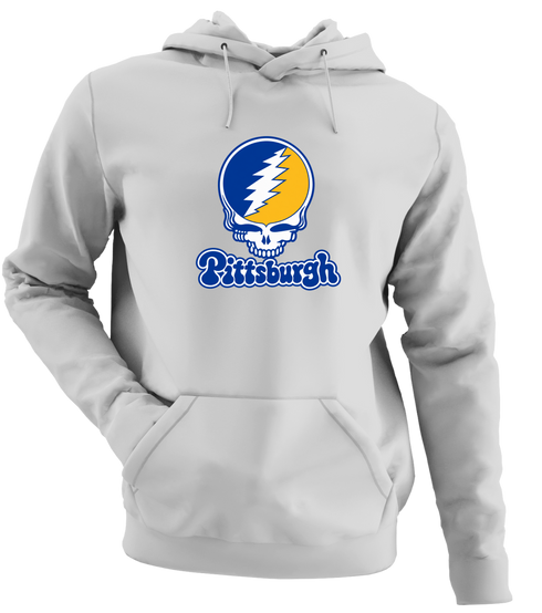 Pittsburgh Stealie Premium Unisex Hoodie — Design: Pittsburgh University of — Sport Grey