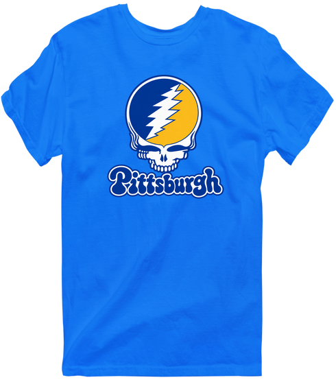 Pittsburgh Stealie Premium Unisex T-Shirt — Design: Pittsburgh University of — Royal