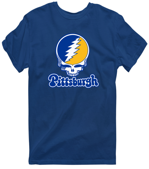 Pittsburgh Stealie Premium Unisex T-Shirt — Design: Pittsburgh University of — Navy