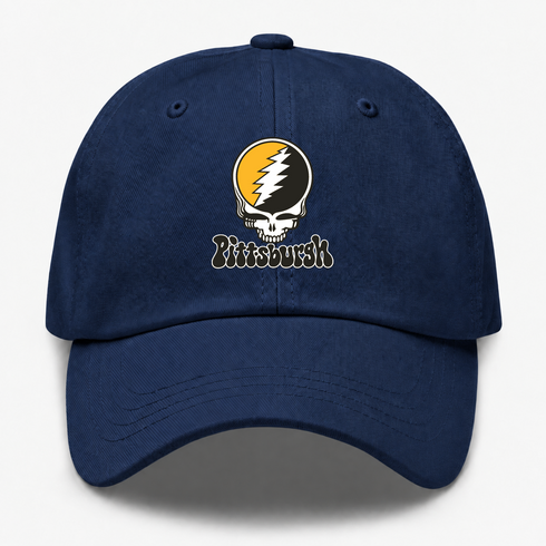 Pittsburgh Baseball Stealie Grateful Dead Dad Hat — Pittsburgh Pirates — Navy