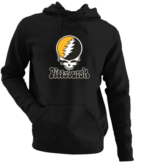 Pittsburgh Baseball Stealie Grateful Dead Hoodie — Pittsburgh Pirates — Black