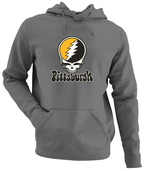 Pittsburgh Baseball Stealie Grateful Dead Hoodie — Pittsburgh Pirates — Charcoal