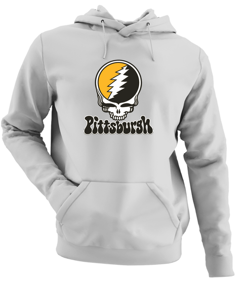 Pittsburgh Baseball Stealie Grateful Dead Hoodie — Pittsburgh Pirates — Sport Grey