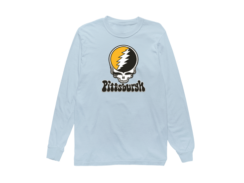 Pittsburgh Baseball Stealie Grateful Dead Long-Sleeve — Pittsburgh Pirates — Chambray