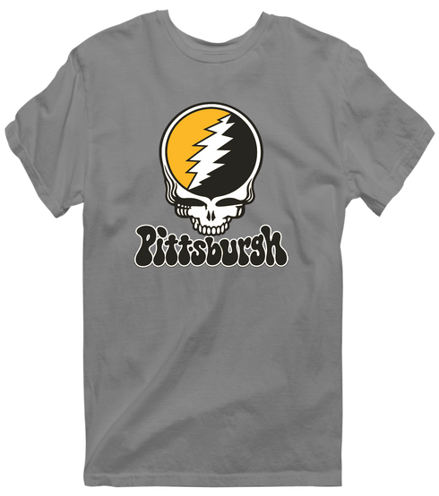 Pittsburgh Baseball Stealie Grateful Dead T-Shirt — Pittsburgh Pirates — Dark Heather