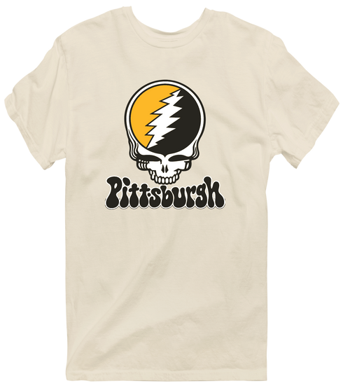Pittsburgh Baseball Stealie Grateful Dead T-Shirt — Pittsburgh Pirates — Sand