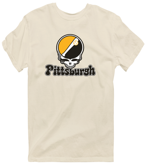 Pittsburgh Baseball Stealie Grateful Dead T-Shirt — Pittsburgh Pirates — Sand
