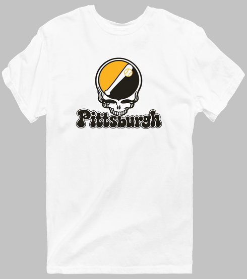 Pittsburgh Baseball Stealie Grateful Dead T-Shirt — Pittsburgh Pirates — White