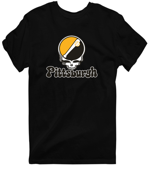 Pittsburgh Baseball Stealie Grateful Dead T-Shirt — Pittsburgh Pirates — Black