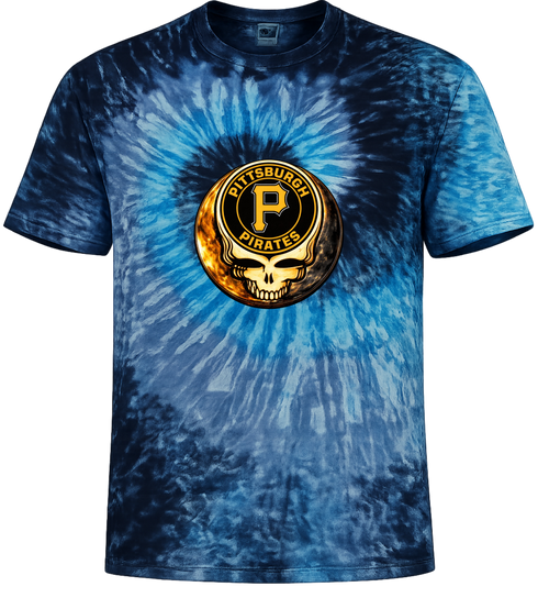 Pittsburgh Pirates Crystal Stealie Tie-Dye T-Shirt