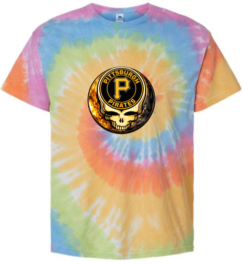 Pittsburgh Pirates Crystal Stealie Tie-Dye T-Shirt