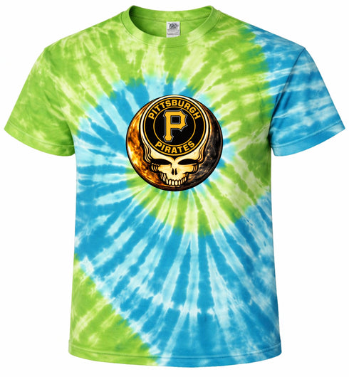 Pittsburgh Pirates Crystal Stealie Tie-Dye T-Shirt