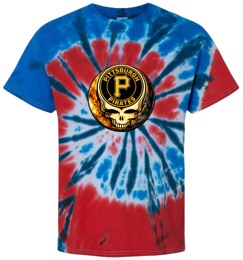 Pittsburgh Pirates Crystal Stealie Tie-Dye T-Shirt