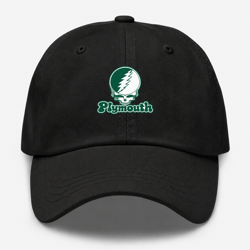 Plymouth Stealie Premium Unisex Dad Hat — Design: Plymouth College — Black