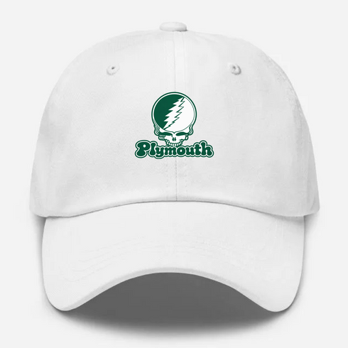 Plymouth Stealie Premium Unisex Dad Hat — Design: Plymouth College — White