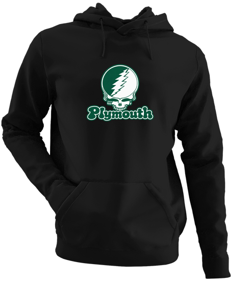 Plymouth Stealie Premium Unisex Hoodie — Design: Plymouth College — Black