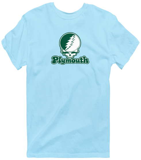 Plymouth Stealie Premium Unisex T-Shirt — Design: Plymouth College — Light Blue