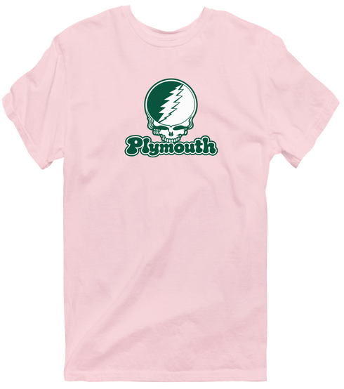 Plymouth Stealie Premium Unisex T-Shirt — Design: Plymouth College — Light Pink