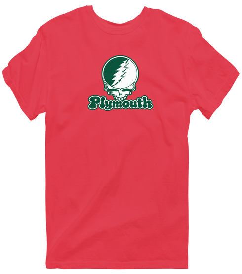 Plymouth Stealie Premium Unisex T-Shirt — Design: Plymouth College — Heather Red