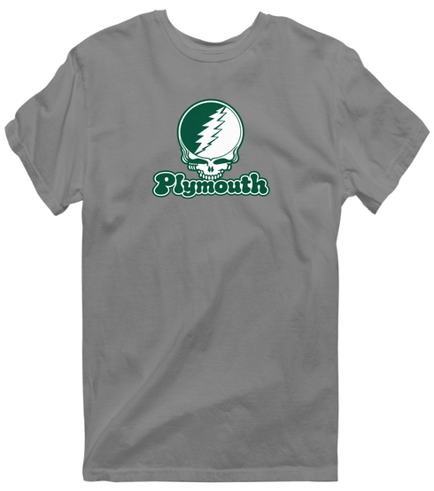 Plymouth Stealie Premium Unisex T-Shirt — Design: Plymouth College — Dark Heather