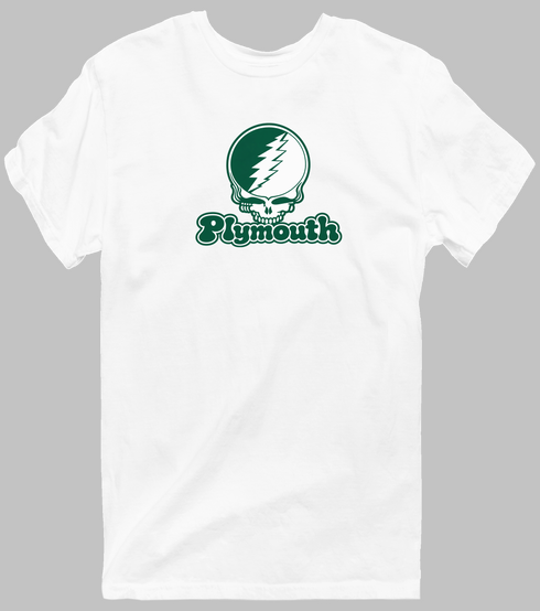 Plymouth Stealie Premium Unisex T-Shirt — Design: Plymouth College — White