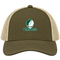 Plymouth Stealie Premium Unisex Trucker Cap — Design: Plymouth College — Moss/Khaki