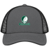Plymouth Stealie Premium Unisex Trucker Cap — Design: Plymouth College — Charcoal/Black