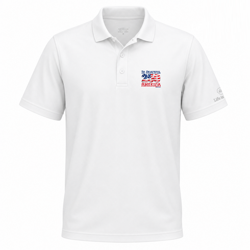 Be Grateful America Premium Performance Polo