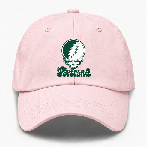 Portland Stealie Premium Unisex Dad Hat — Design: Portland State University — Pink