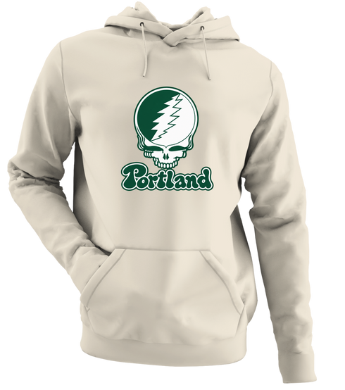 Portland Stealie Premium Unisex Hoodie — Design: Portland State University — Sand