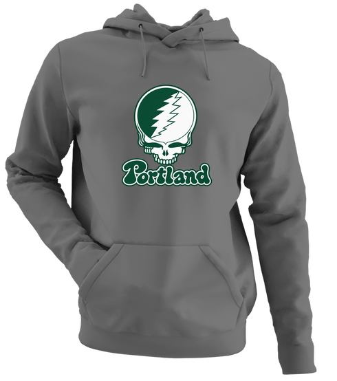 Portland Stealie Premium Unisex Hoodie — Design: Portland State University — Charcoal