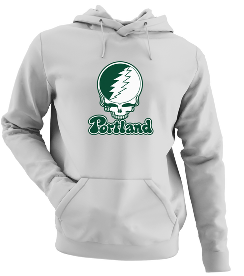 Portland Stealie Premium Unisex Hoodie — Design: Portland State University — Sport Grey