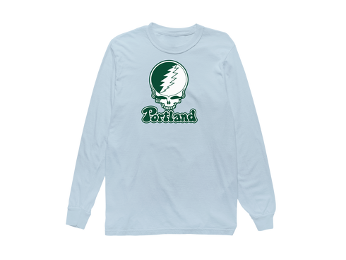 Portland Stealie Premium Unisex Long-Sleeve — Design: Portland State University — Chambray
