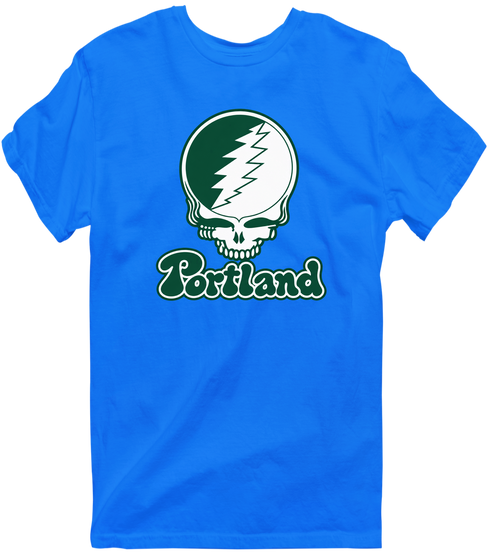 Portland Stealie Premium Unisex T-Shirt — Design: Portland State University — Royal