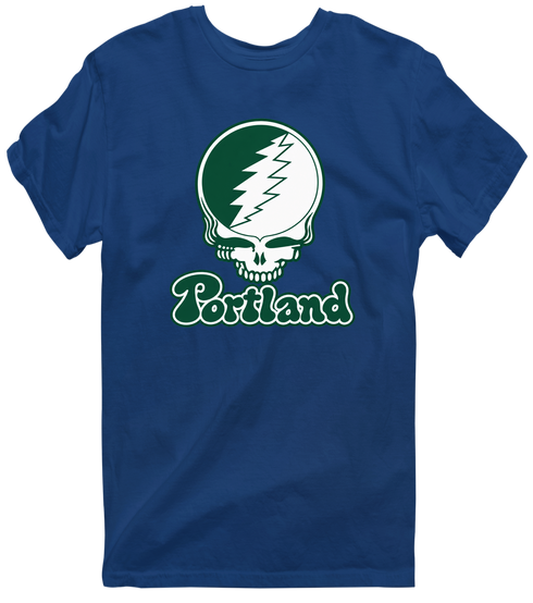 Portland Stealie Premium Unisex T-Shirt — Design: Portland State University — Navy