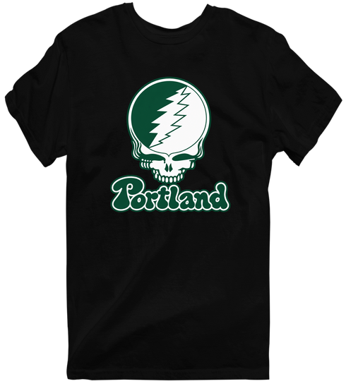 Portland Stealie Premium Unisex T-Shirt — Design: Portland State University — Black