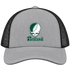 Portland Stealie Premium Unisex Trucker Cap — Design: Portland State University — Heather Grey/Black