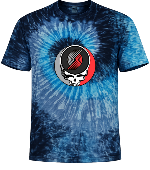 Portland Trailblazers Stealie Tie-Dye T-Shirt