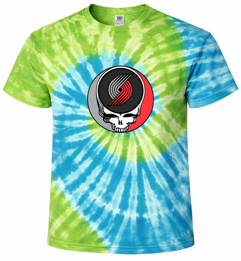 Portland Trailblazers Stealie Tie-Dye T-Shirt