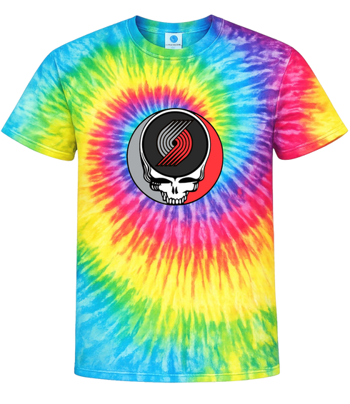 Portland Trailblazers Stealie Tie-Dye T-Shirt