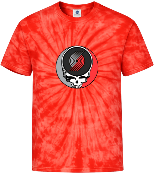Portland Trailblazers Stealie Tie-Dye T-Shirt
