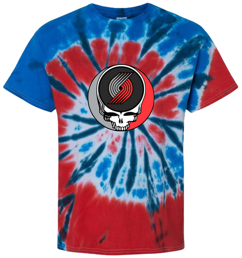 Portland Trailblazers Stealie Tie-Dye T-Shirt