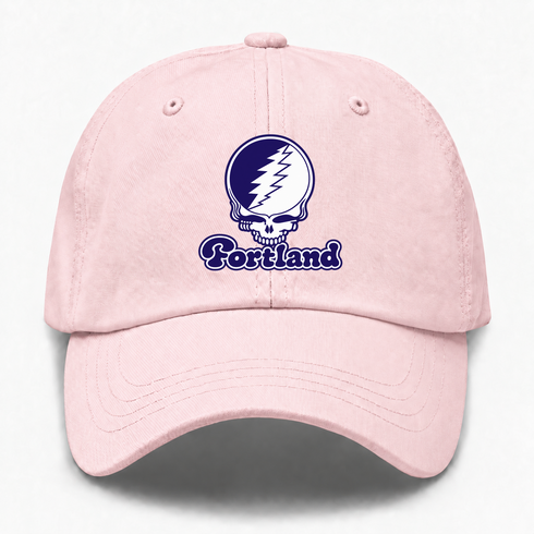 Portland Stealie Premium Unisex Dad Hat — Design: Portland University of — Pink