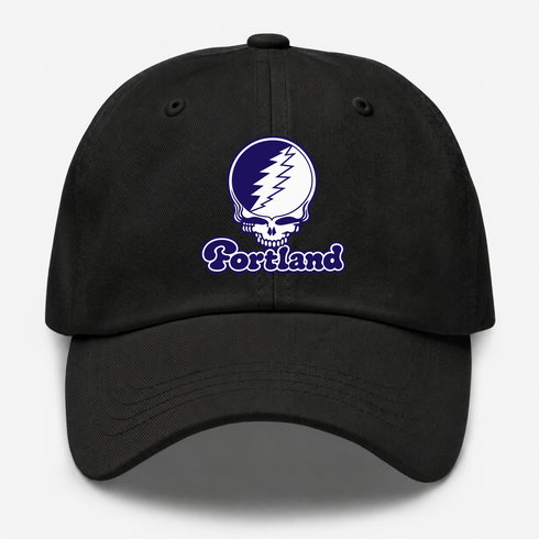 Portland Stealie Premium Unisex Dad Hat — Design: Portland University of — Black