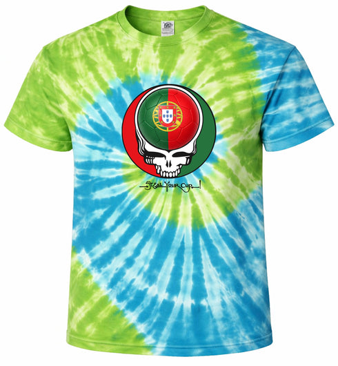 Portugal FIFA World Cup Stealie Tie-Dye T-Shirt