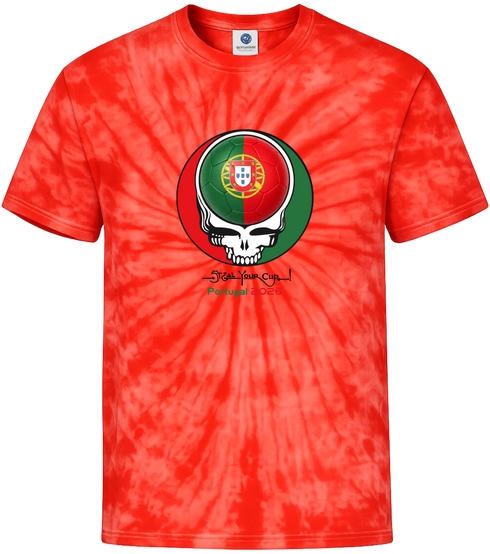 Portugal FIFA World Cup Stealie Tie-Dye T-Shirt