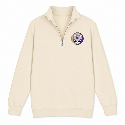 Western Carolina University - Premium Grateful Dead Quarter-Zip Pullover - Sand - 2