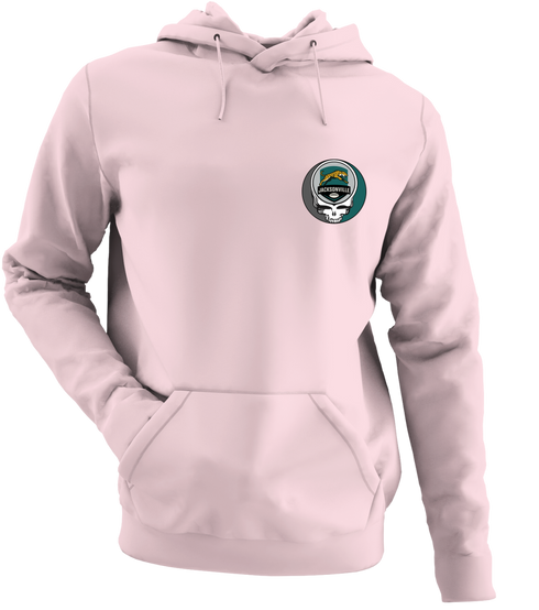 Jacksonville Football - Premium Grateful Dead Left Chest Hoodie - Light Pink - 4