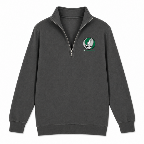 Dartmouth University - Premium Grateful Dead Quarter-Zip Pullover - Charcoal - 6